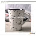 ceramic old coffee cup with full flower decal for promotion